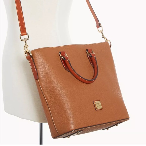 Dooney & Bourke Tan Pebble Leather Handle Tote - Picture 2 of 2